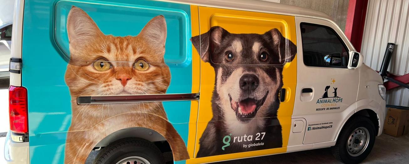 Carro donado por ruta 27 será utilizado en el  rescate de animales domésticos en todo el país