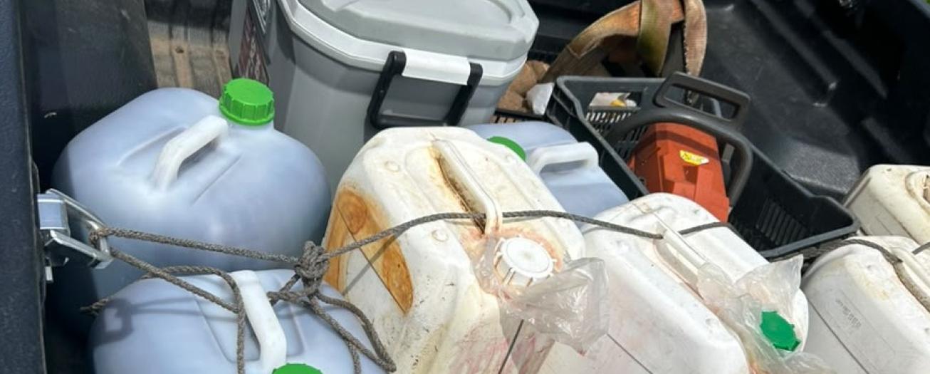 Policía de Fronteras decomisa cargamento de gasolina transportado de forma presuntamente ilegal
