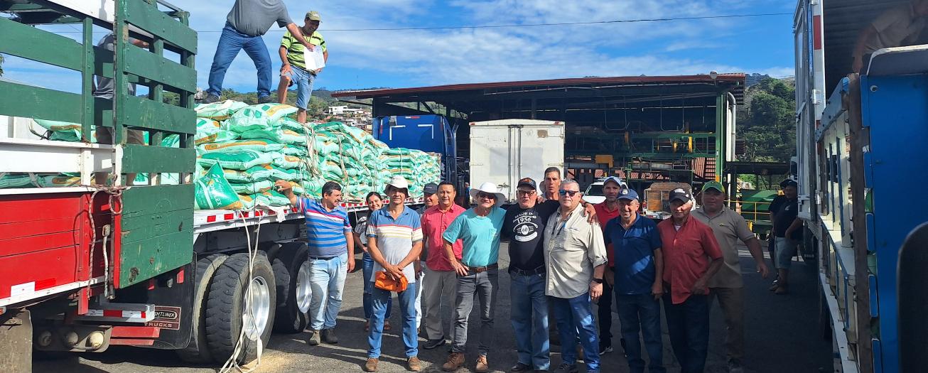 Productores cafetaleros de Palmares, San Ramón y Naranjo recibieron insumos por parte del INDER