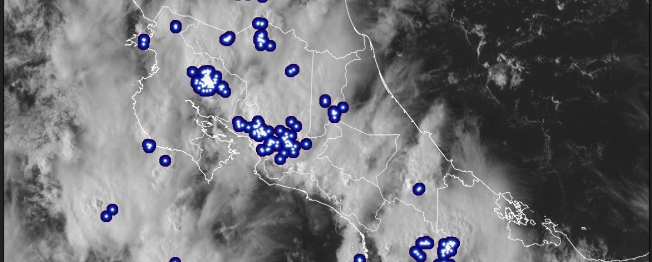 Condiciones lluviosas intensas en el Pacífico, Valle Central y montañas del Caribe 