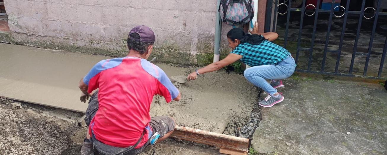 Asociación de desarrollo  y vecinos del Barrio Santa Fe de Palmares se unen en pro de su comunidad
