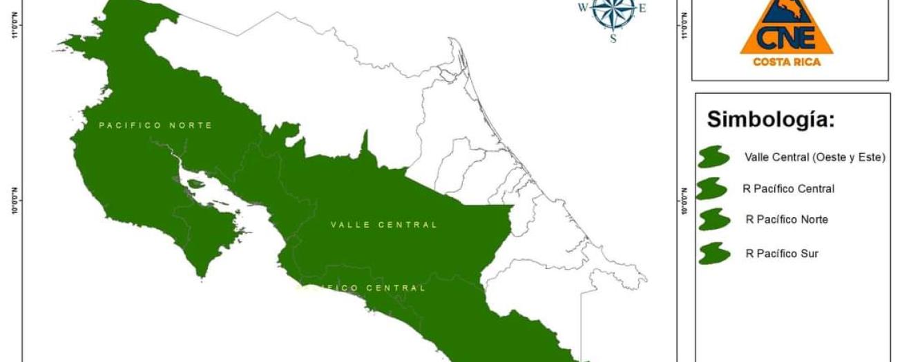 CNE declara Alerta Verte por lluvias para la Vertiente del Pacífico y el Valle Central