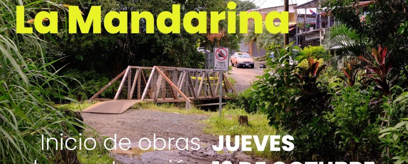 Inicia construcción de puente en sector de calle “La Mandarina” en Alajuela 