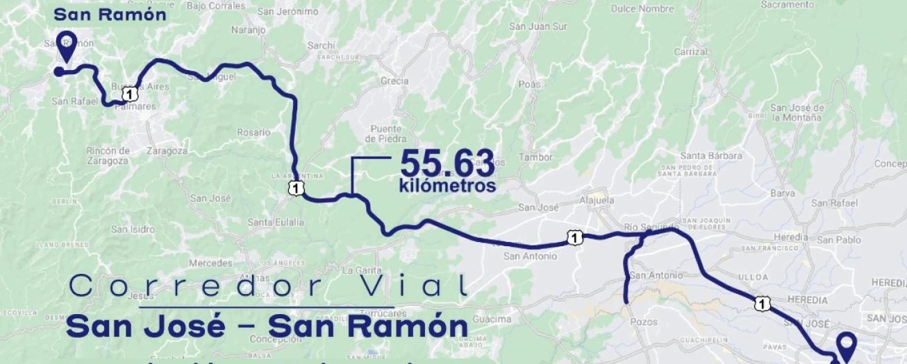 Gobierno asegura recursos para  concretar ampliación del Corredor Vial  San José-San Ramón 