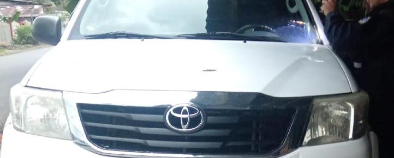 Fuerza Pública recupera en frontera sur dos vehículos robados