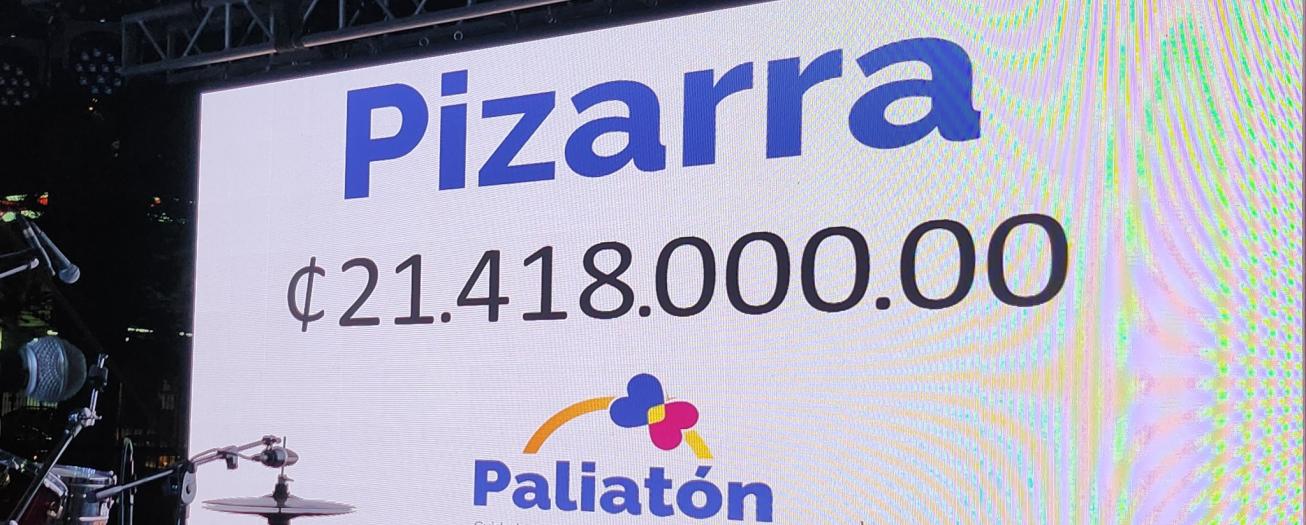 Paliatón al cierre del sábado recaudó ¢21.418.000.00 