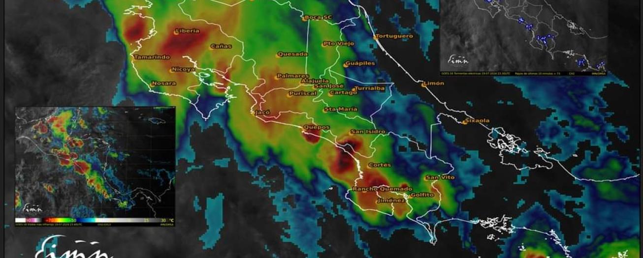 Zona de Convergencia Intertropical favorecerá las lluvias durante la tarde y noche del sábado