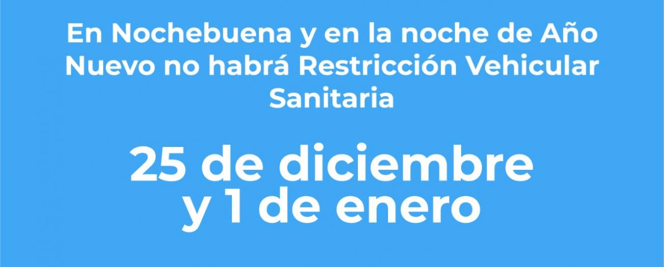 Desde este lunes restricción vehicular sanitariainicia a las 12 medianoche