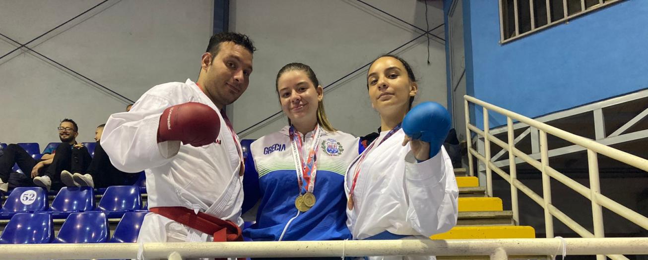 Griegas logran tres medallas de oro en campeonato nacional de karate 